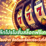 เจาะลึกโปรโมชั่นสล็อตฟรีเครดิตไม่ต้องฝาก ข้อดีและข้อควรระวังที่ต้องรู้